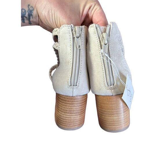 NWT NEW Joie Cream Braided Strappy Chunky Block Platform Heel Size 9 - Picture 5 of 12